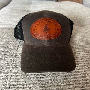 Waxed leather ball cap